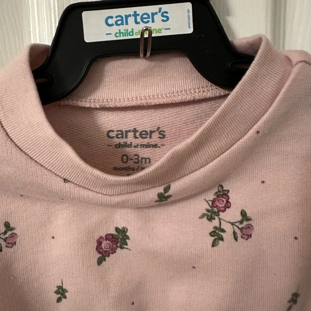 Carter's Light Pink Floral Baby Outfit